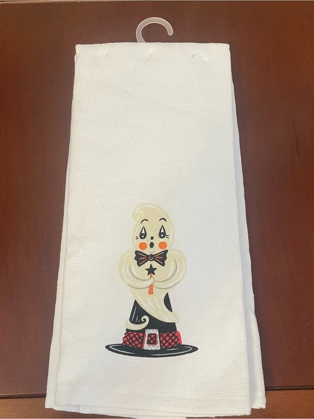NWT JOHANNA PARKER SET 2 GHOST TOWELS Hand Tea Kitchen Halloween Fall Witch Hat